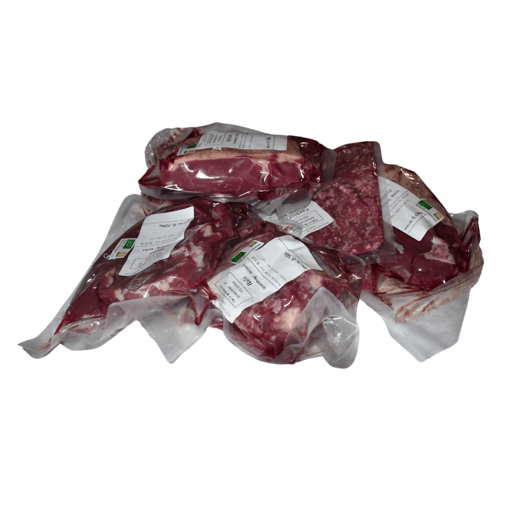 Vakuumverpackte Bio-Hochlandrind-Fleischpakete
